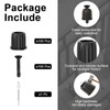CKE 100pcs Black Baluster Connectors, 3/4" OD Round With Stainless