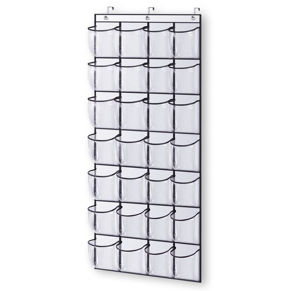 KEETDY 28 Large Clear Over The Door Shoe Rack with