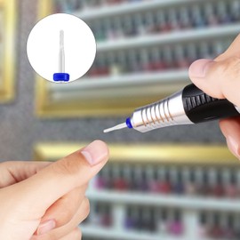 Ceramic Nail Drill Bit, JCMsster Universal Size 3/32" UNC Shaped Drill Bit, Electric Efile Drill Accessories for Acrylic Nails UV Nail Thinning Extra Thick Nails Medium