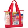 Handy Laundry Clear Tote Bag - Zipper Closure, Long Shoulder