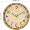 Foxtop Modern Children's Wall Clock, 30 cm, Silent Non-Ticking Wall