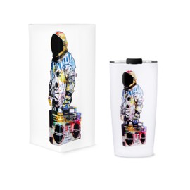 URBANCAN 20 oz Insulated Tumbler with Lid and Straw - Drink In Style with a Stainless Steel Tumbler Travel Mug - Premium Double Walled Thermos Flask - Vibe City