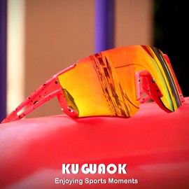 KUGUAOK Polarized Youth Baseball Sunglasses Kids Softball Cycling UV400 Protection Sun Glasses Boys Girls Goggles