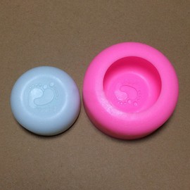 MoldFun Little Baby Feet Footprint Silicone Mold for Baby Shower Party Soap, Fondant, Chocolate, Candy, Lotion Bar, Bath Bomb