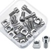 Roll-in Spring T-Nuts, 10 Pcs M5 T-Slot Bolts and Nuts,