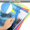 ZCZN A4 Plastic Sleeves, 45pcs Coloured Cut Flush Folders for
