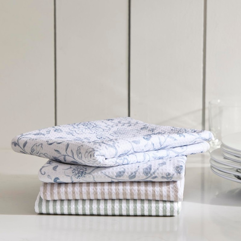 Nestinco Set of 2 Waffle Weave Kitchen Towels, 380 GSM