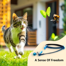 Siliget Cat Collars 5Pcs, Adjustable Kitten Collar with Bells, Quick Release Safety Collar with Bright Colors for Cats, Kitten, Small Pet