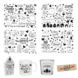 FloraVigo Rub On Sticker Approx. A5 19 x 14 cm Saying Decoration for Birthday, Keraflott, Wedding, Home, Wiping Film for Furniture, Glass, Wood, Photo Album, DIY Decoration, Sticker Aesthetics (4