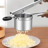 BSDLZCH Heavy-Duty Potato Masher with 3 Interchangeable Cutter Plates, Food-Grade
