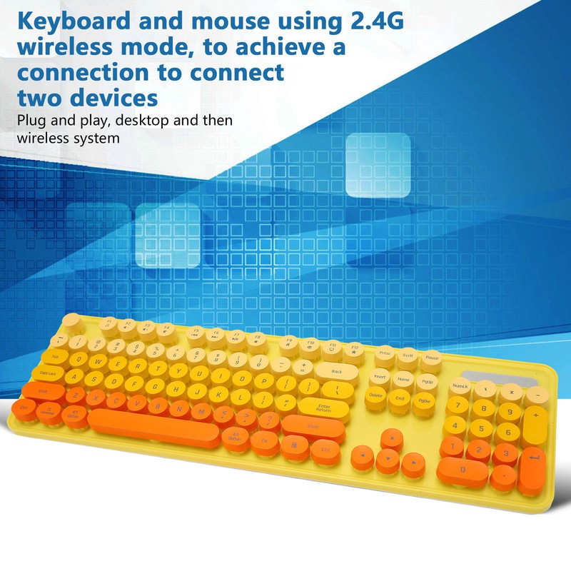 Wireless Keyboard and Mouse Combo 2.4G Wireless Mode Easy Operate