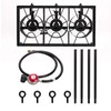 Outdoor Camping Stove, 3 Burner Propane Gas Cooker w/Detachable Legs