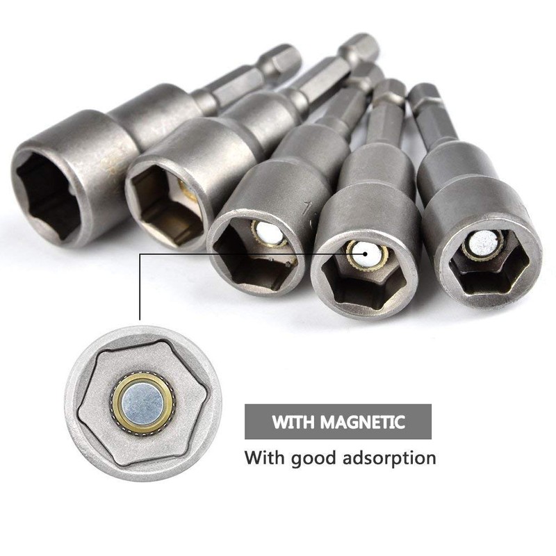 6-19mm Magnetic Nut Setter Driver Drill Bit Set 1/4 inch