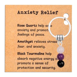 WXCATIM Crystal Keychain Healing Gifts For Women Men Stress Relief Gifts Anti Anxiety Gifts For Women Gifts For Someone With Depression Best Gifts For People With Anxiety