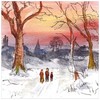 Christmas cards pack - Sunset snow scene, 10 Christmas cards