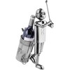 BRUBAKER Flaschenhalter Golfspieler beim Abschlag Metall Skulptur Geschenk mit Geschenkkarte
