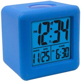 Equity 70918 Blue Soft Cube LCD Alarm Clock