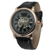 FORSINING Men Automatic Mechanical Waterproof Watch Wristwatch (Black Rose Gold)