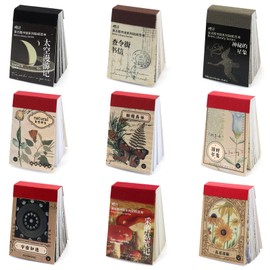 450 Pieces Washi Sticker Set, 9 Set Scrapbooking Diary Planner Album Diary Notebook, Scrapbooking Sticker Journaling Supplies for DIY Arts and Crafts Card Making Laptop Decoration