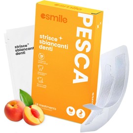 ESMILE Streifen zum Aufhellen von Früchten mit Pfirsichgeschmack, professionelle Behandlung zu Hause, schnell und sicher, 14 Streifen, ideal für Ihre Mundhygiene