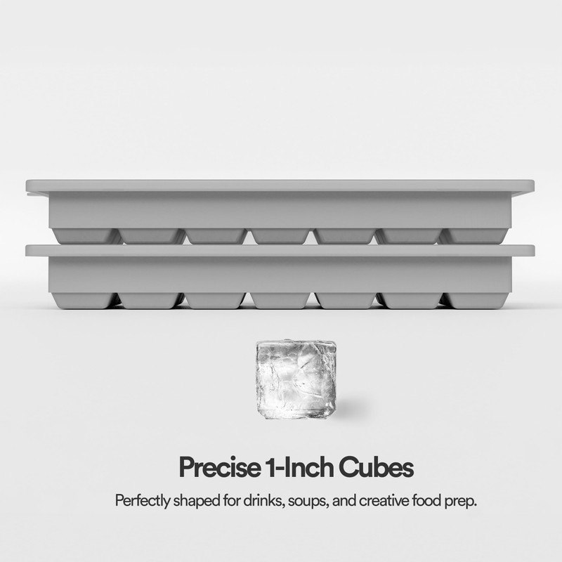 glacio Ice Cube Tray – Small Silicone Molds with Lids,