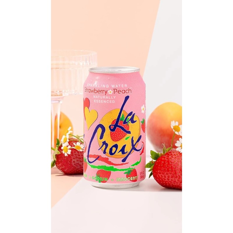 LaCroix Sparkling Water, Strawberry Peach, 12 Fl Oz (pack of