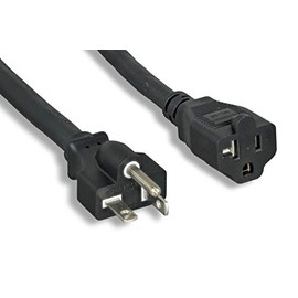 Cablelera NEMA 5-20 Power Extension Cord NEMA 5-20P to NEMA 5-20R, 25ft, 12AWG, 20A (ZADA53ABY-25)