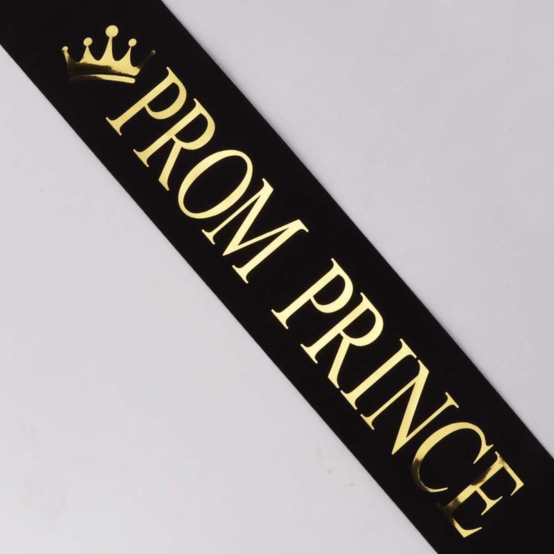 Black Prom Prince for Boys and Princess Sashes for Girls
