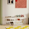 Aquiver 3-Tier Acrylic Shoe Rack - Modern Freestanding Shoe Storage
