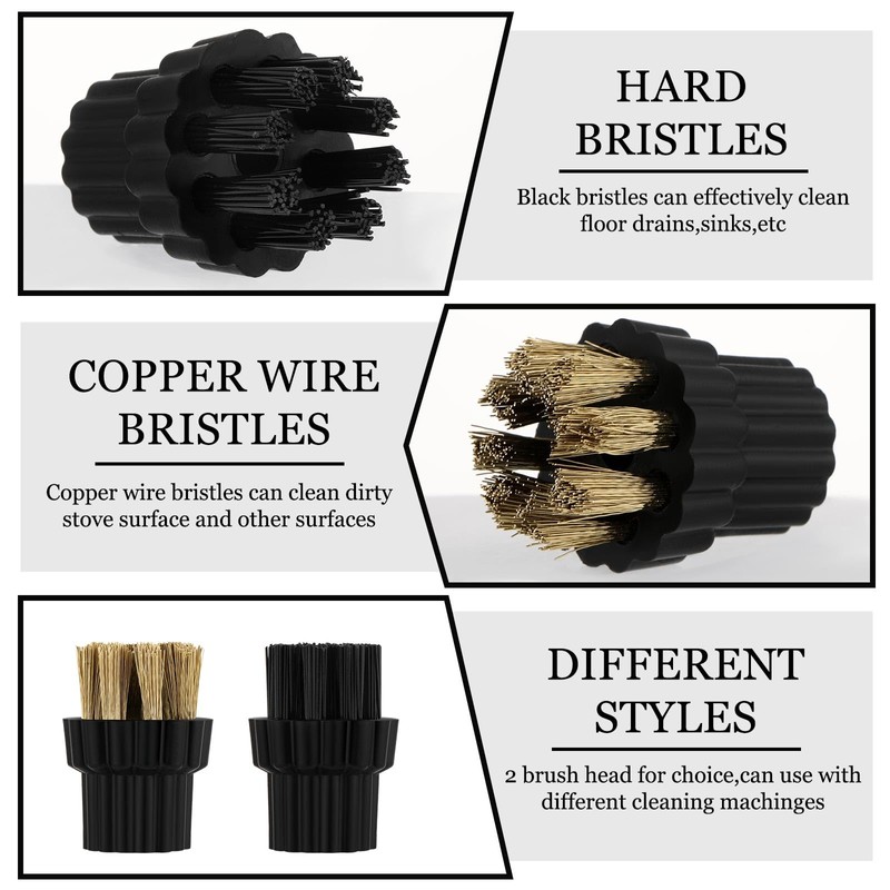Honeydak 20 Pcs M8 Steam Cleaner Brush Head Steamer Replacement