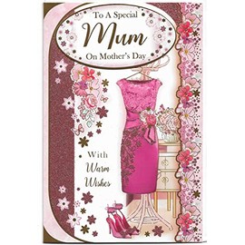 Mothers Day Card For Mum 23 x 15 Cm (9 x 6 inches) To A Special Mum On Mother's Day with Warm Wishes