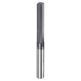sourcing map Carbide Chucking Reamer 0.192"(4.877mm) Dia Straight Flute Straight Shank Machine Reamer Tool for Metal and Lathes CNC Machining Centers, Black