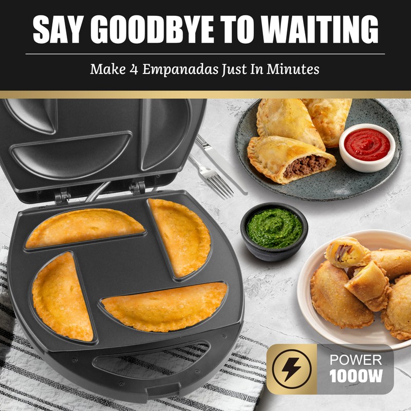 FineMade Electric Empanada Maker Machine with Press Mold,Large Dumpling Maker
