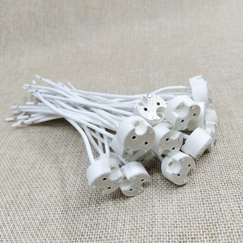 6 pcs G8 Base Porcelain Halogen Socket G8 LED Light