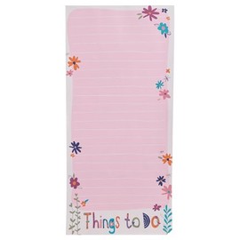 Karma, Large Magnetic Notepads, Notepads for Grocery List, Shopping List, To-Do List, Reminders, Strong Magnetic Back, Memo Notepad 100 Sheets Per Pad, Cute Colorful Designs - Floral