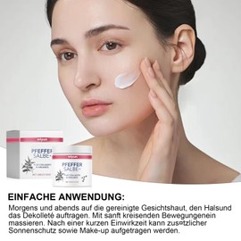 1Pcs Pfeffersalbe Plus Pfeffersalbe Zum Bräunen Pfeffersalbe Bräunung Pfeffer Salbe Zum Bräunen Reichhaltige Salbe mit Plus Collagen & Arganöl für Reiben Haut und Trockene Haut Männer Frauen