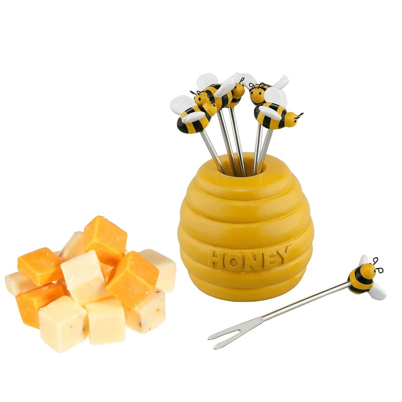 7-pc Honey Beeパーティーフォークセット