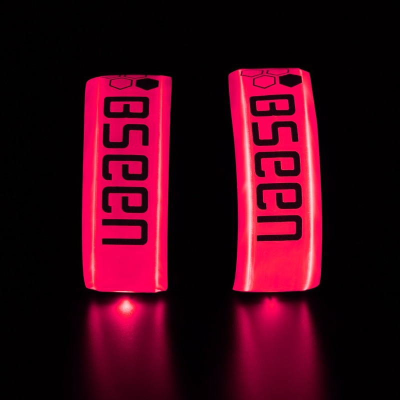 BSEEN LED Armbands for Running, 2 Pack Sports Saftey Reflective