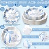 Roshtia 100 Pcs Something Blue Before I Do Paper Plates