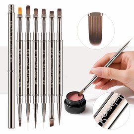 Nail Art Brushes Set 6 Pcs Double-Ended Professional Nail Design Brushes