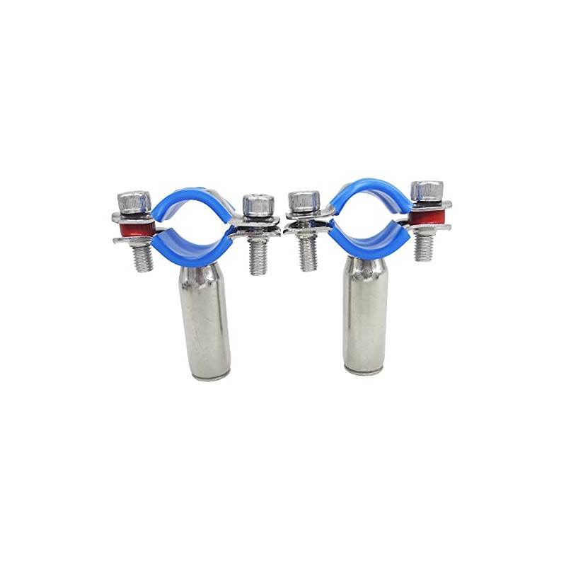 Stainless Steel Height-Adjustable Pipe Clamp - Wall/Ceiling Mounting for 25
