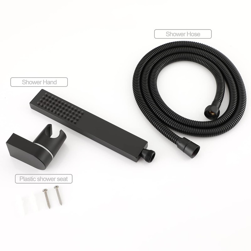 Gaosin Brass Handheld Shower High Pressure Single Function Black Hand