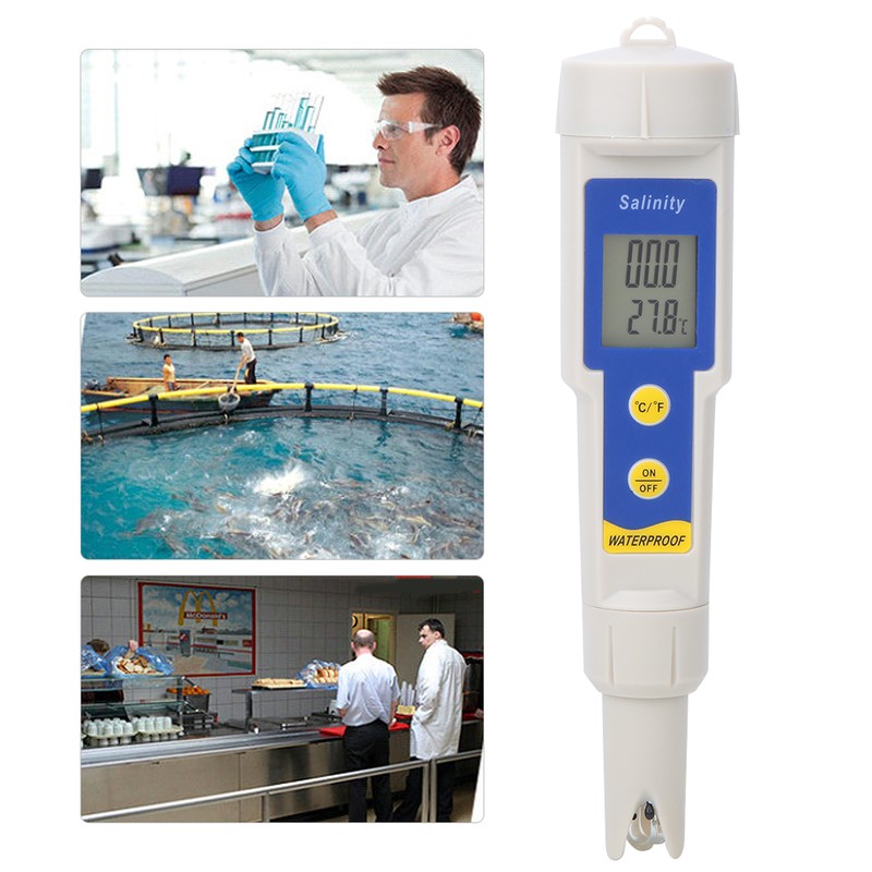 SA-1397 Portable Digital Salinity Meter High Precision Waterproof Salinity Temperature