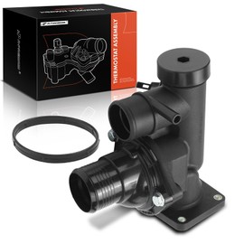 A-Premium Engine Coolant Thermostat Housing Assembly with O-ring Compatible with Ford Thunderbird 2002 & Lincoln LS 2000-2003, 3.9L, Replaces for XW4Z8592AA, XW4Z8592BD