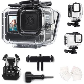196FT/60M Waterproof Case for Go Pro Hero 13/Hero12 Black/Hero11 Black/Hero10 Black/Hero9 Black,Protective Underwater Diving Housing with Accessories for Hero13/12/11/10/9 Black Action Camera - Model: Hero13/12/11/10/9 Black Magnetic case