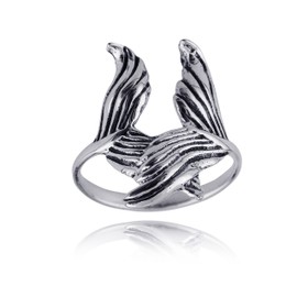 FashionJunkie4Life Sterling Silver Mermaid Tails Wrap Style Ring, Sizes 6-10 (7)