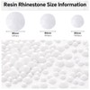 White Rhinestones Bulk, 5000PCS Flat Back Round Jelly AB Rhinestones