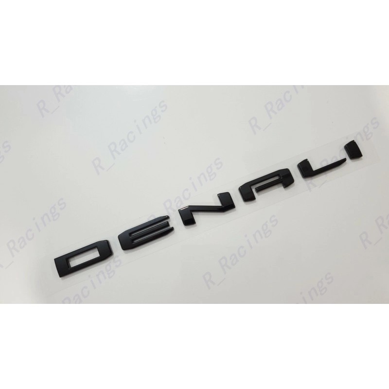 GMC 1pc Gloss Black Rear DENALI Emblems Letters Fit 2021-2023