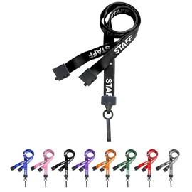 PCL Media ltd® Black Staff Neck Strap Lanyard ID Card Holder with Plastic Clip and Safety Breakaway Catch - (Pack of 25) Staff Lanyard