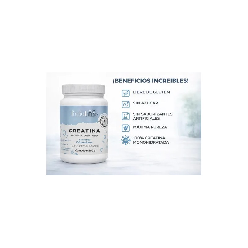 Creatina Monohidratada 500mg + Colágeno Hidrolizado 450g Gym Sin Sabor